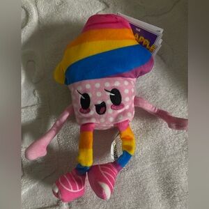 Sugarlicious Colorful Plush Toy with Rainbow Hat NWT